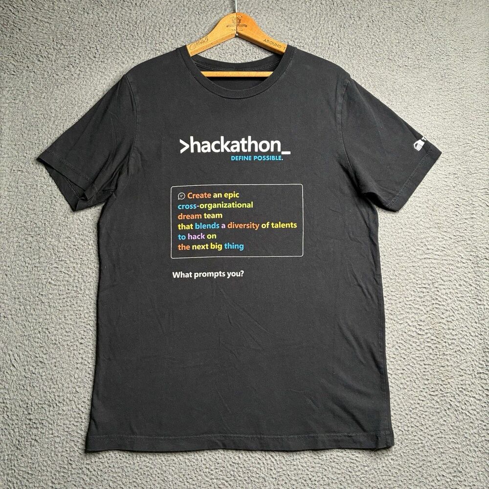 Y2K Internet Microsoft Hackathon T-Shirt Men’s Medium Tech Cyber Hacker